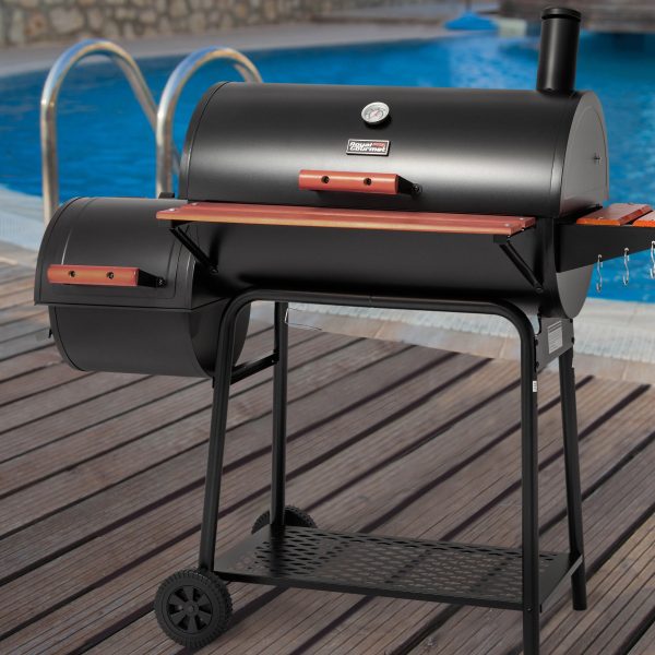 Royal Gourmet CC1830W 30" Barrel Charcoal Grill with Offset Smoker - Image 3