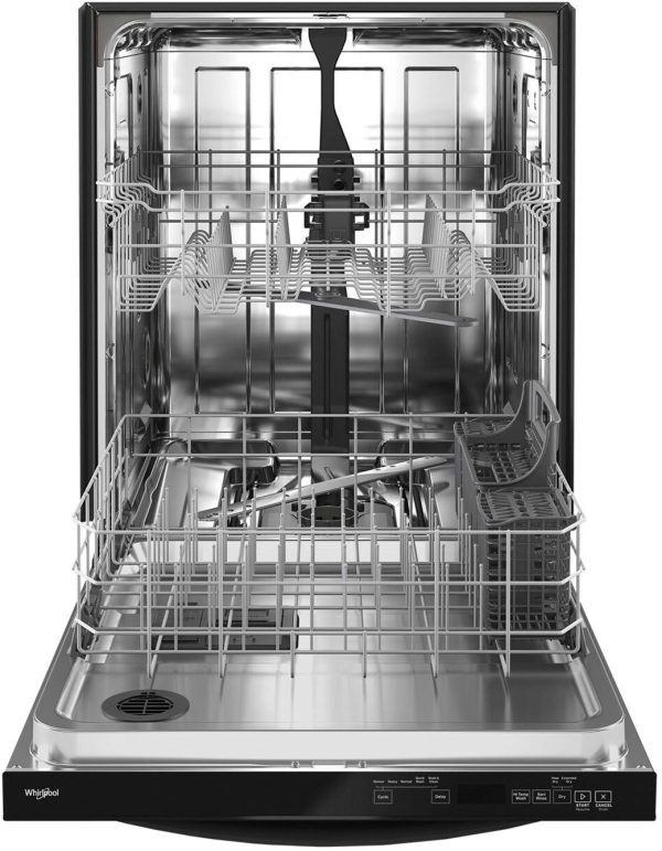 Whirlpool - 24" Top Control Built-In Dishwasher with Stainless Steel Tub, Large Capacity with Tall Top Rack, 50 dBA - Black - Image 4