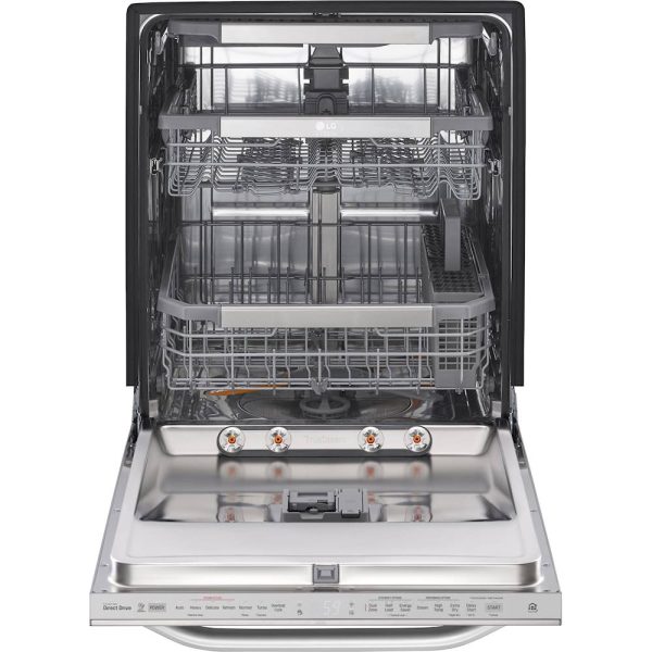 LG - STUDIO 24" Top Control Built-In Dishwasher with TrueSteam, Light, 3rd Rack, 40dBA - Stainless steel - Image 6