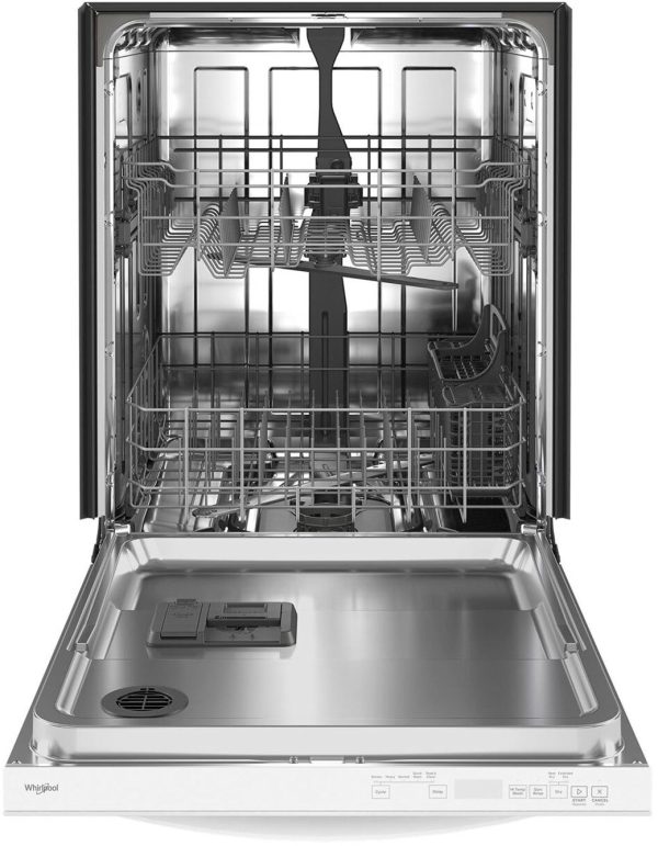 Whirlpool - 24" Top Control Built-In Dishwasher with Stainless Steel Tub, Large Capacity with Tall Top Rack, 50 dBA - White - Image 3