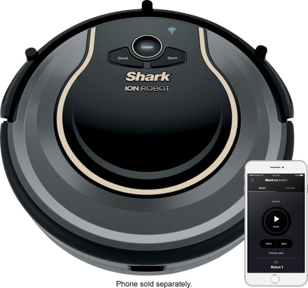 Shark - ION Robot Vacuum R75 with Wi-Fi - Smoke/Ash