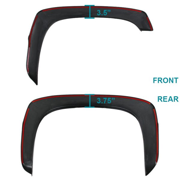 Spec-D Tuning 4PC Front + Rear Factory Style Fender Flares Compatible with Chevy Silverado GMC Sierra 1999-2007 - Image 3