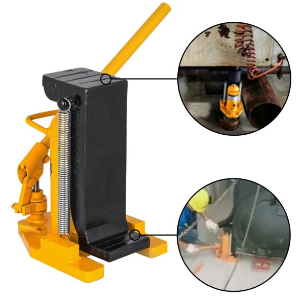 VEVOR Toe Jack Lift Hydraulic Machine Toe Jack Lift Air Hydraulic Toe Jack Proprietary Heat-Treated Steel (10 Ton Yellow) - Image 3