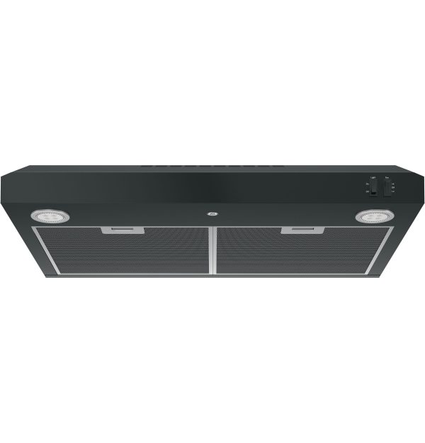 GE - 30" Convertible Range Hood - Black on black - Image 4