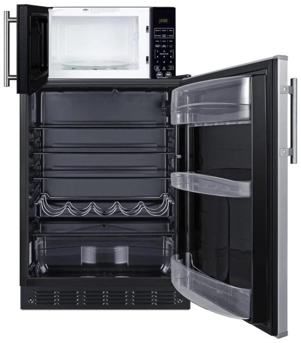 Summit MRF6BK2SSA Microwave & Refrigerator Combination with Allocator - Image 2