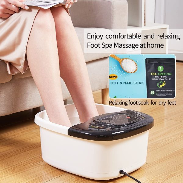 YOZIHAYL Foot Spa Bath Massager with Heat Epsom Salt Bubbles Vibration and Red Light 8 Massage Roller Pedicure Tub for Stress Relief Foot Soaker Acupressure Points&Temperature Contr - Image 2