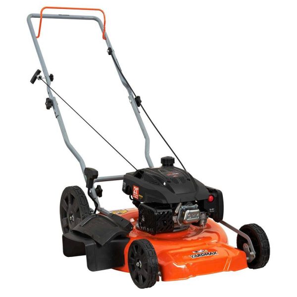 YARDMAX YG1550 21 in. 170cc 2-in-1 Gas Walk Behind Push Lawn Mower with High Rear Wheels