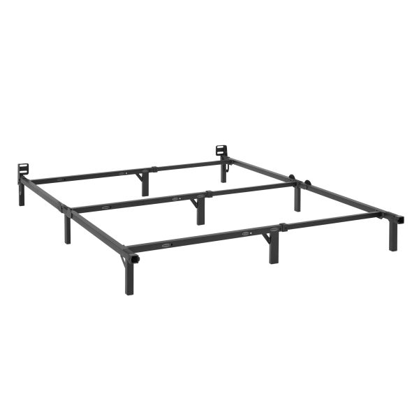 Mainstays 7" Adjustable Metal Bed Frame， Black， Adjusts Twin - Queen - Image 4