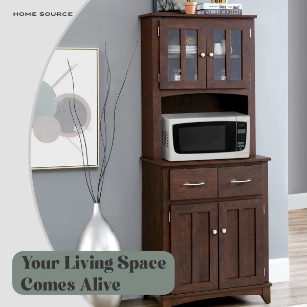 Home Source Microwave Stand Espresso - Image 6