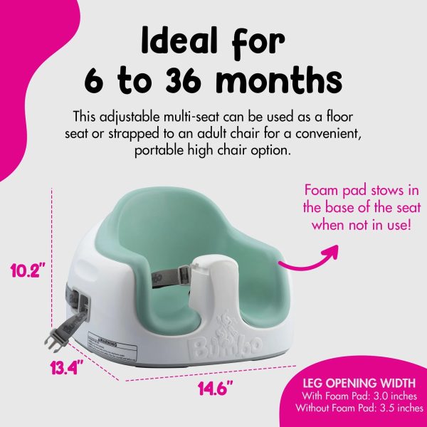 Bumbo Baby Toddler Adjustable 3-in-1 Booster Seat/High Chair, Hemlock - Image 3