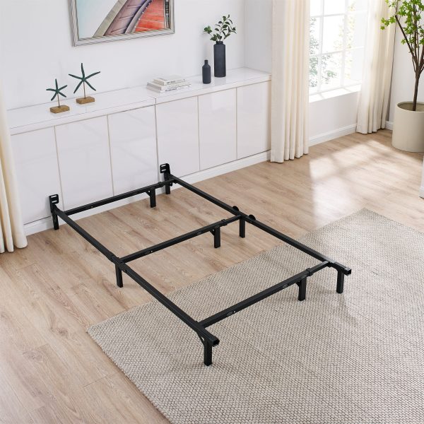 Mainstays 7" Adjustable Metal Bed Frame， Black， Adjusts Twin - Queen - Image 3