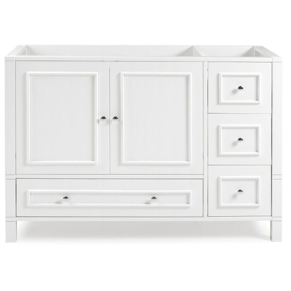 Alaterre Furniture Williamsburg White Vanity Cabinet - Image 3