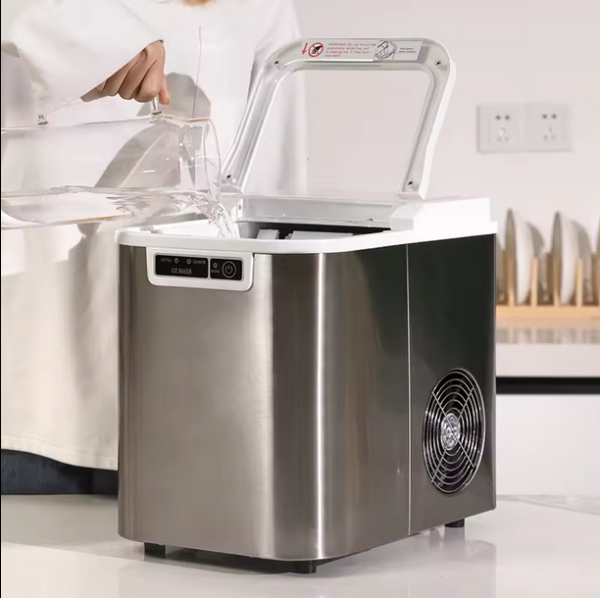 CJC Countertop Ice Maker Portable Ice Machine with Carry Handle Basket and Scoop for Home Kitchen Party 110V - Image 8