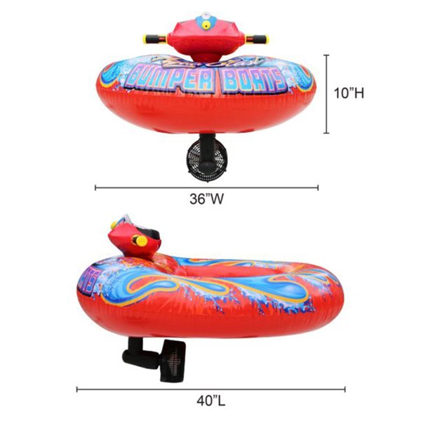 Banzai Aqua Blast Motorized Bumper Boat Inflatable Pool Float Water Toy, Red💝 Last Day For Clearance - Image 7