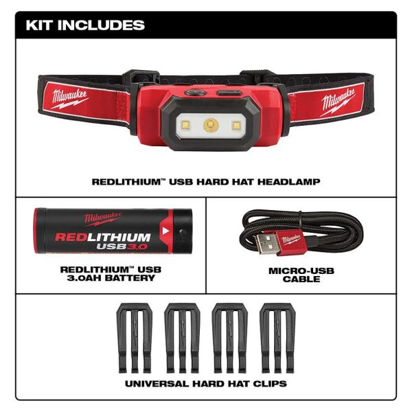 MW USB Rechargeable Hard Hat Headlamp 2111-21 from MW - Image 2