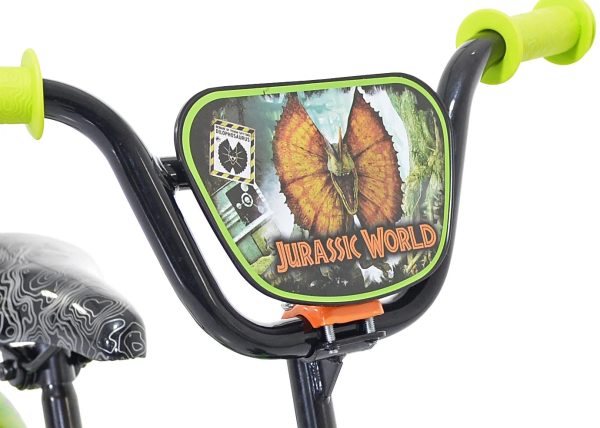 Jurassic World™ 12-inch Raptor Boy's Bicycle with Training Wheel, Green and Orange - Image 10