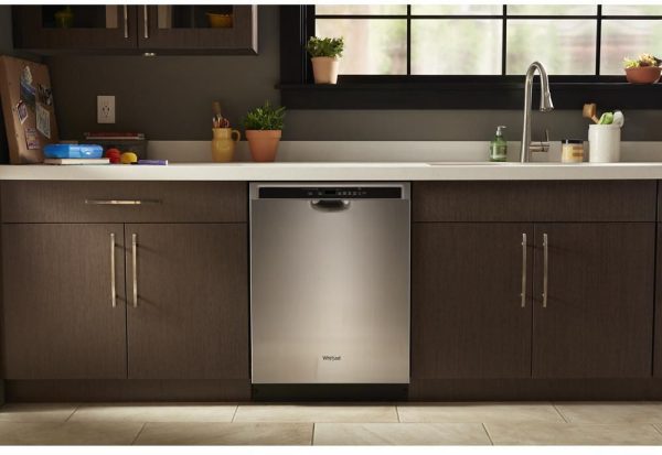 Whirlpool - Front Control Built-In Dishwasher with Stainless Steel Tub, 3rd Rack, 50 dBA - Monochromatic stainless steel - Image 5