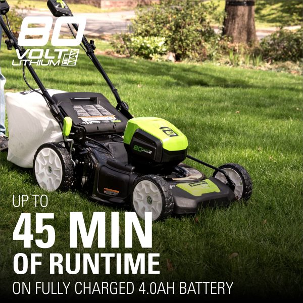 80V Cordless 21" Self-Propelled Brushless Lawn Mower | Greenworks - Image 6