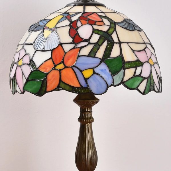 Tiffany Style Table Lamp Stained Glass Lamp Hummingbird Style Bedside Table Lamp Desk Reading Light 18" Tall Decor Bedroom Living Room Home Office - Image 5