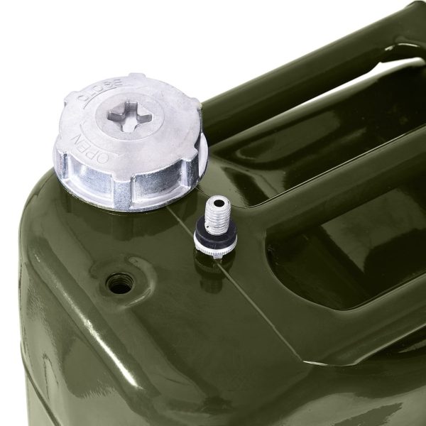 PMUYBHF Can 20L Liter (5 Gallon Gal) Backup Steel Tank F-uel Gasoline G-reen