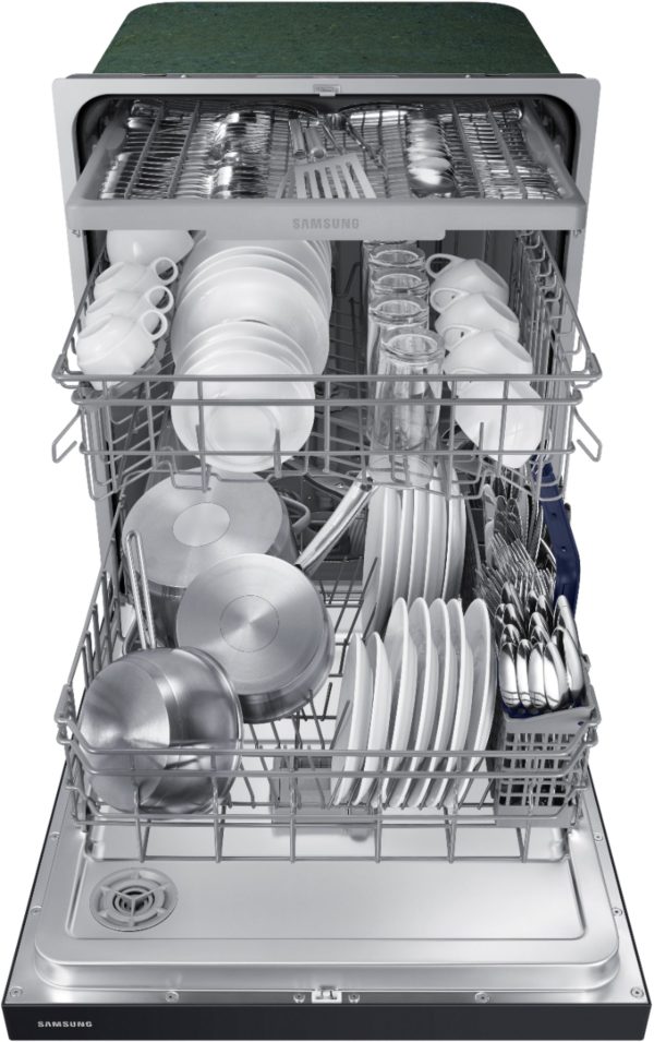 Samsung - 24" Front Control Built-In Dishwasher - Black - Image 3