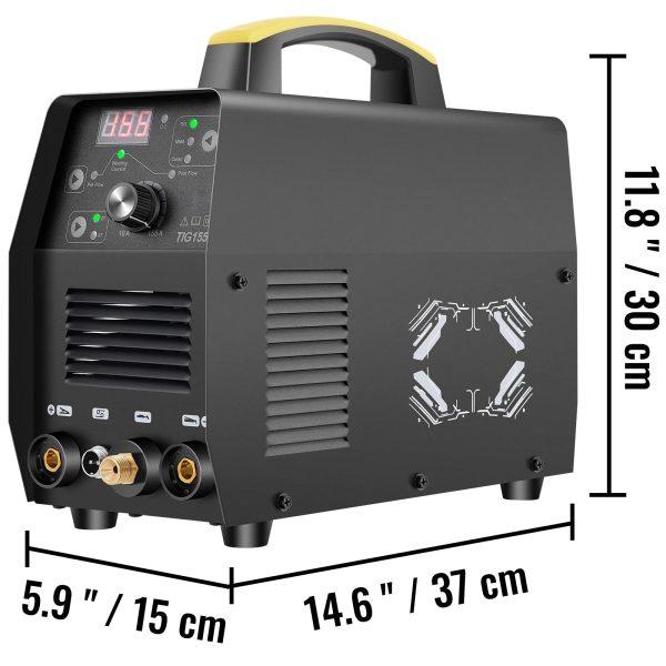 SKYSHALO 155Amp 3 in 1, TIG Welder, 110V High Frequency TIG/Stick/Clean Welding Machine w/ IGBT Inverter, Digital Arc Welder with Torch l, Iron, Mild Steel, Copper, and Nickel - Image 8