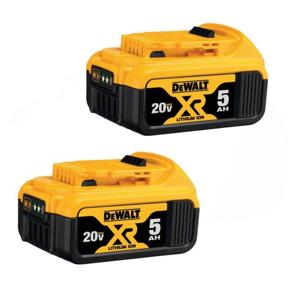 20V MAX XR Premium Lithium-Ion 5.0Ah Battery Pack (2 Pack) DCB205-2