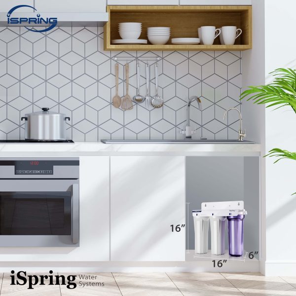 iSpring US31 Classic 3-Stage Under Sink Water Filtration System for Drinking, Tankless, High Capacity, Sediment + Carbon + Carbon (Newest Version) - Image 6