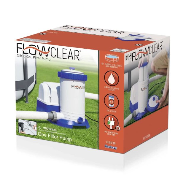 Bestway 58392E Flowclear 2500 GPH Above Ground Swimming Pool Water Filter Pump - Image 7