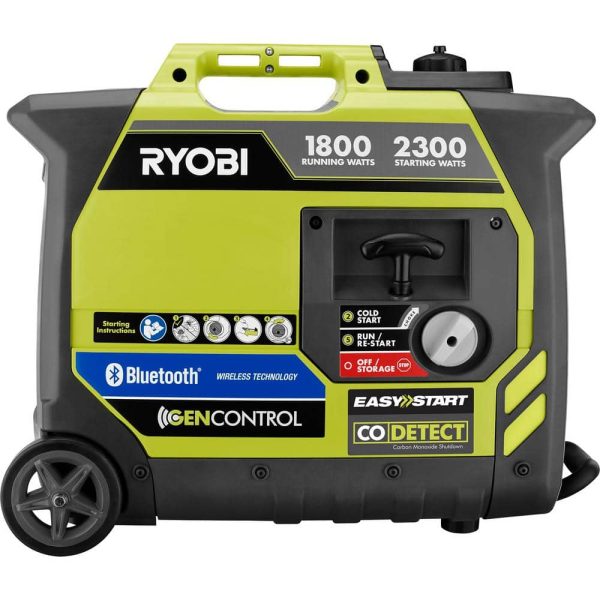 💥RYOBI 2,300-Watt Recoil Start Bluetooth Super Quiet Gasoline Powered Digital Inverter Generator with CO Shutdown Sensor RYi2322 - Image 8