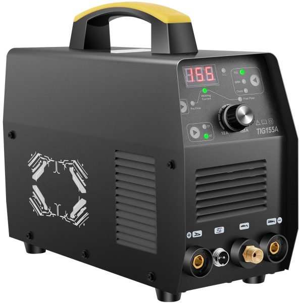 SKYSHALO 155Amp 3 in 1, TIG Welder, 110V High Frequency TIG/Stick/Clean Welding Machine w/ IGBT Inverter, Digital Arc Welder with Torch l, Iron, Mild Steel, Copper, and Nickel