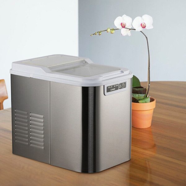 CJC Countertop Ice Maker Portable Ice Machine with Carry Handle Basket and Scoop for Home Kitchen Party 110V - Image 5