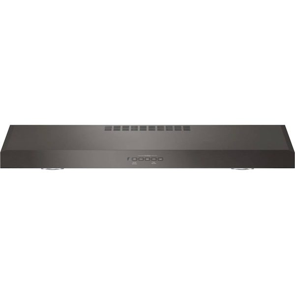 GE - 30" Convertible Range Hood - Black stainless steel