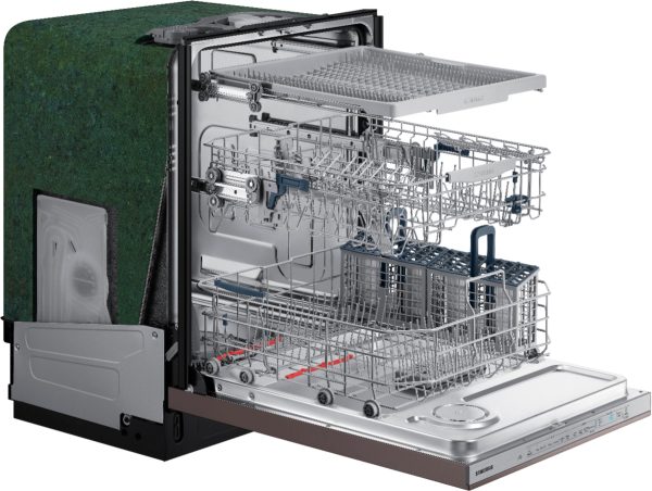 Samsung - StormWash 24" Top Control Built-In Dishwasher with AutoRelease Dry, 3rd Rack, 48 dBA - Tuscan stainless steel - Image 12