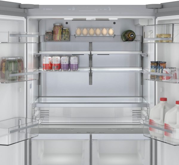 Bosch - 800 Series 21 Cu. Ft. French Door Counter-Depth Smart Refrigerator - Stainless steel - Image 9