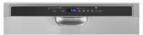 Whirlpool - Front Control Built-In Dishwasher with Stainless Steel Tub, 3rd Rack, 50 dBA - Monochromatic stainless steel