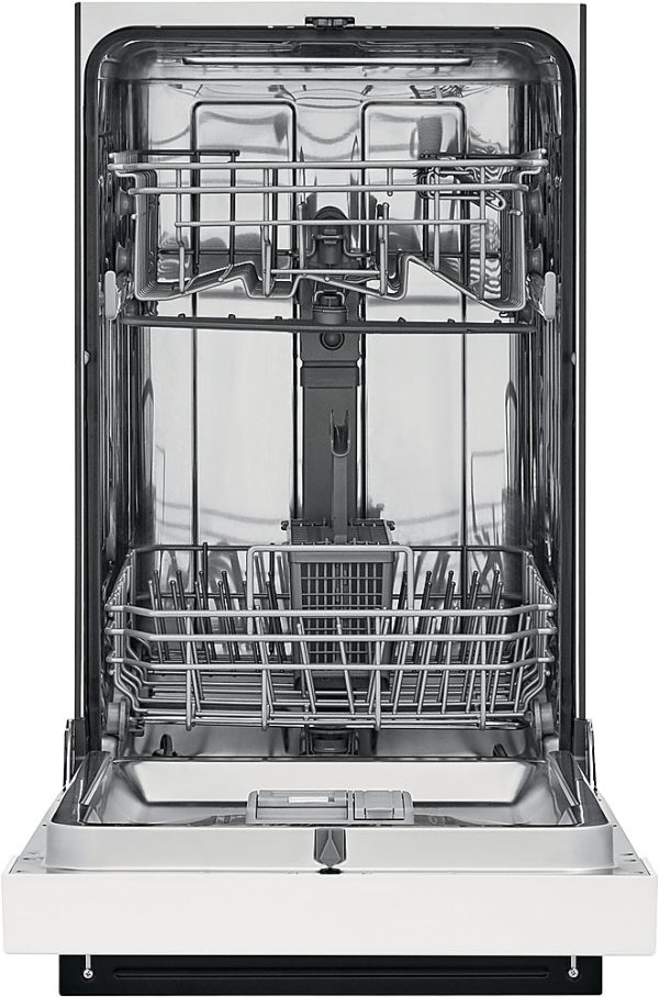 Frigidaire - 18" Front Control Built-In Dishwasher with Stainless Steel Tub - White - Image 8