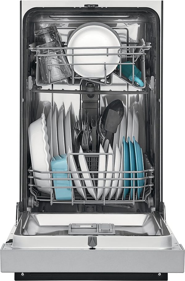 Frigidaire - 18" Front Control Built-In Dishwasher with Stainless Steel Tub - Stainless steel - Image 11