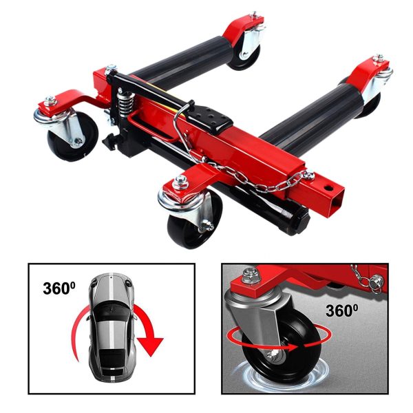 1500lb HYDRAULIC Positioning Car Wheel Dolly Jack Lift Auto Vehicle Moving Hoist - Image 5