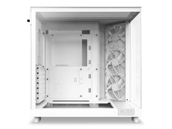 NZXT H6 FLOW Compact Dual-Chamber Mid-Tower Airflow Case, White, CC-H61FW-01 - Image 12