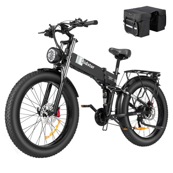 Eletric Bike for Adults, 750W Motor 48V 20Ah Removable Battery 26'' Fat Tire Folding E-Bike Shimano 21-Speed MTB Cycling UL2849