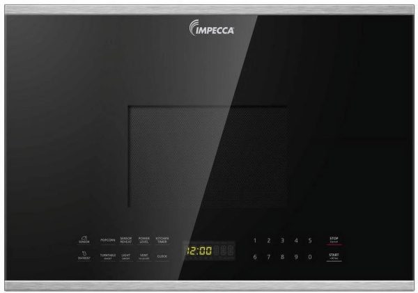 Impecca OM-1400ST 24'' Over the Range Microwave with 1.4 cu. ft. Capacity; 13 Turntable; 6 One Touch Cooking Menu; 2 Speed Venting; Child Lock; Cooking Complete Reminder; Surface Light; Defrost Functi