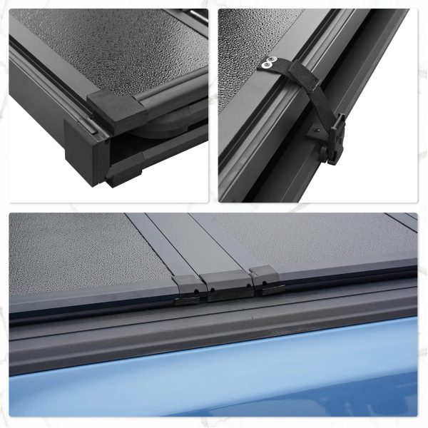 TOPRONE Hard Tri-Fold Tonneau Cover Fits 2015-2024 F150 with 6.5' (78.9in) Truck Bed | On Top | - Image 8