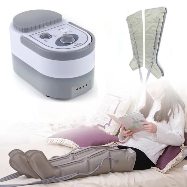 Anqidi Air Compression Foot Massager Leg Massage Muscle Relax Machine W/ Inflator Pump & Widening Bar