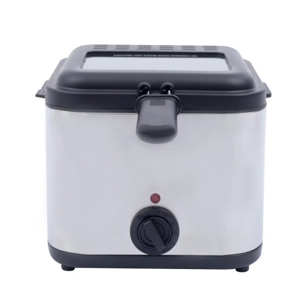 1000W 2.5L Deep Fryer With Basket Small Fryer w/ View Window, Oil Dripping Hook