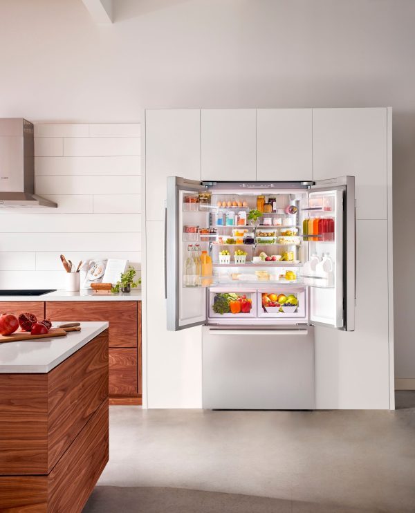 Bosch - 800 Series 21 Cu. Ft. French Door Counter-Depth Smart Refrigerator - Stainless steel - Image 14