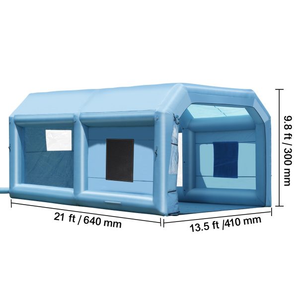 SKYSHALO Portable Spray Shelter, 21x13.5x9.8 ft, Includes 1100W Blower & Filtration System, Ideal for Mid-Size Vehicles & Bulky Furniture - Image 8