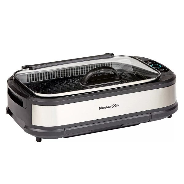 PowerXL Smokeless Grill Pro， Temprd Glass Lid and Turbo Speed Smoke Extractor - Image 5