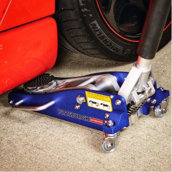 Jack Floor 1.5 Ton 3000 Lb Car Lift Low Profile Rapid Pump Lift Aluminum Racing Car-Blue - Image 2