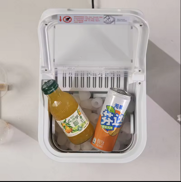 CJC Countertop Ice Maker Portable Ice Machine with Carry Handle Basket and Scoop for Home Kitchen Party 110V - Image 3